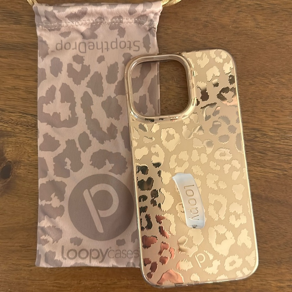 Loopy Case iPhone 14 Pro Max Gold Leopard Sold Out